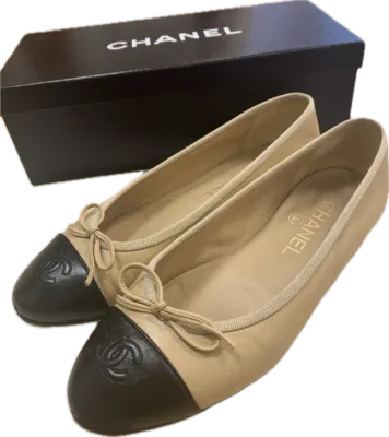 CHANEL　シャネル　バレリーナ　フラットバレリーナ　レザー　ブランド品　中古品