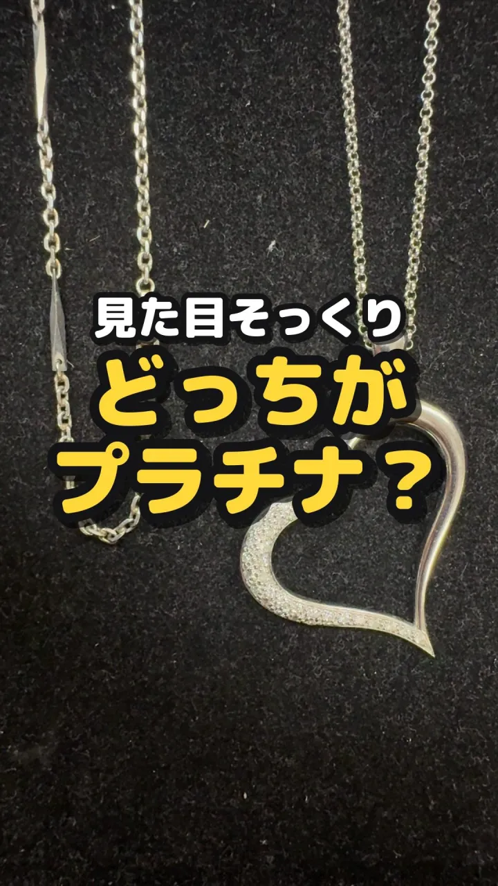 見た目そっくりな、2つの白いネックレス。